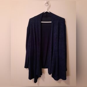 Navy Blue Open-front Cardigan